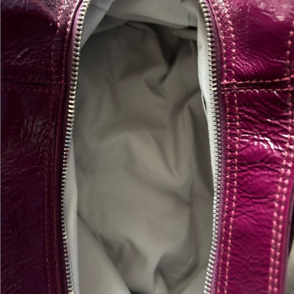 COACH SOHO EUC Patent Leather Burgundy/wine/plum double handle Shoulder Bag - Picture 11 of 17